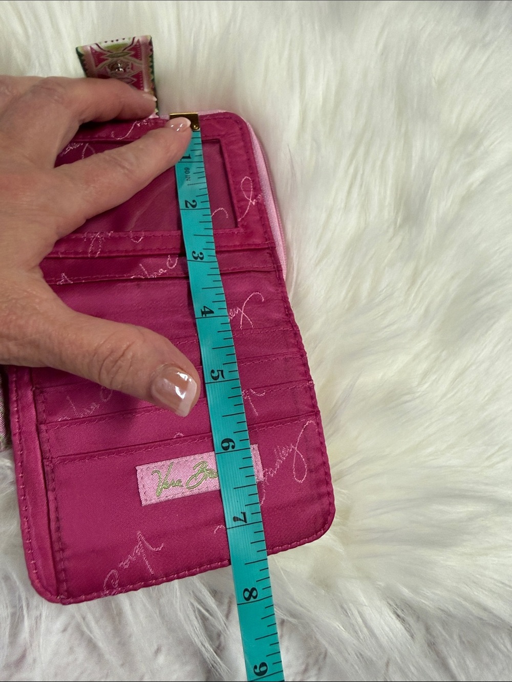 Vera Bradley Pink & Green Paisley Quilted Shoulder Bag with Matching Wallet - Picture 16 of 16